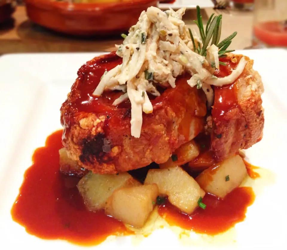 Pork belly with roasted potatoes and celeriac salad|Karen Yongさん