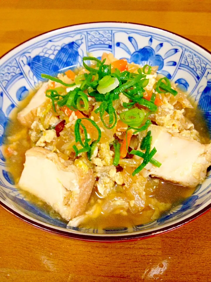 白菜の玉子とじ🍲厚揚げ入り|まいりさん