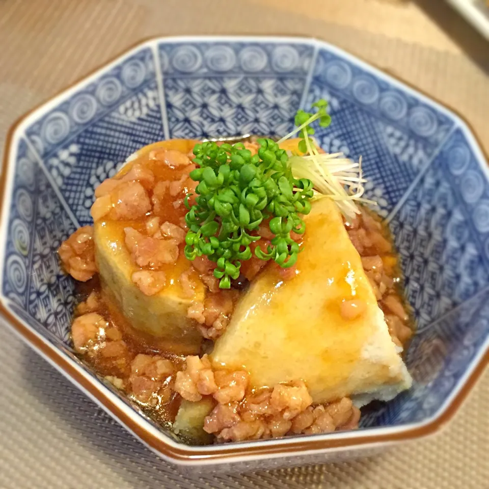 sakurakoさんの揚げ海老芋(京野菜)の鶏そぼろあんかけ～(*´∇｀*)♡|Mayさん