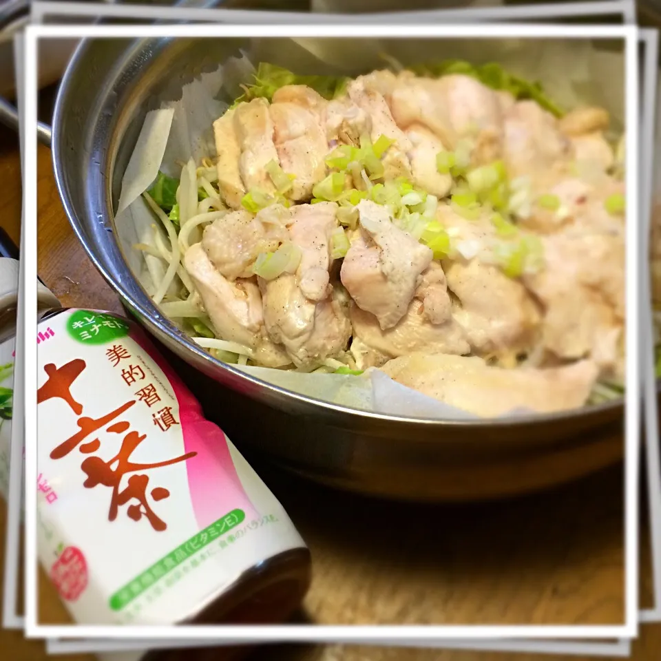 Snapdishの料理写真:鶏むね肉と野菜の酒蒸し|nananorimamさん