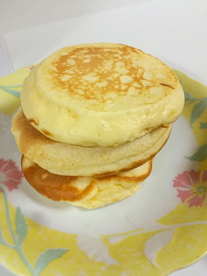 暇つぶしにホットケーキ作ってみた(*•̀ᴗ•́*)و ̑̑|青猫さん