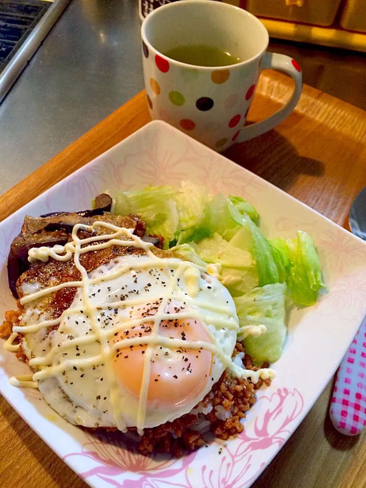 豚ひき肉のワンプレートごはん|あきさん