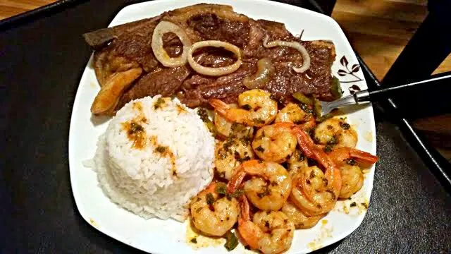 Steak & Spicy Cajun Shrimp 🍤 😊 #Steak #Seafood #Shellfish #Shrimp #Spicy #Cajun|Alisha GodsglamGirl Matthewsさん