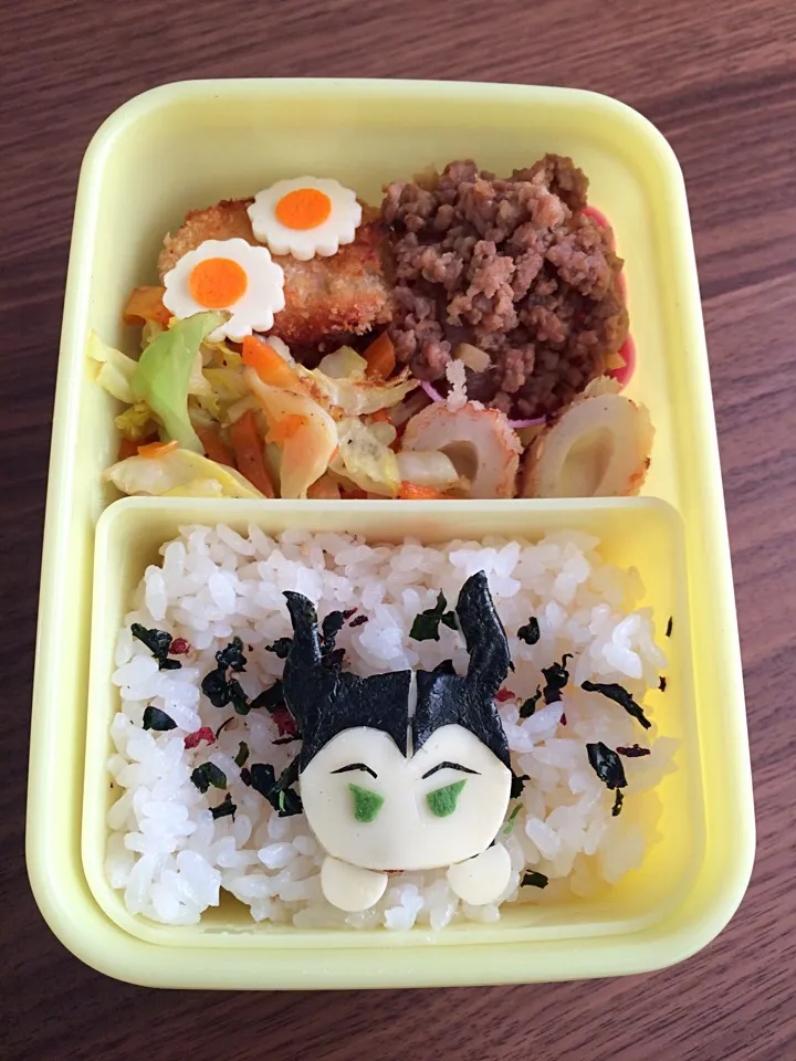 ツムツム☆マレフィセントのお弁当|manacocoさん