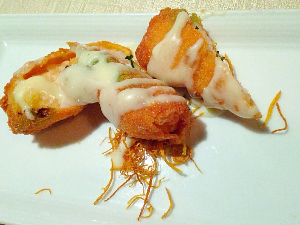 Filo crispy king prawn in wasabi dressing|Obeoom Jumsai Na Ayudhyaさん