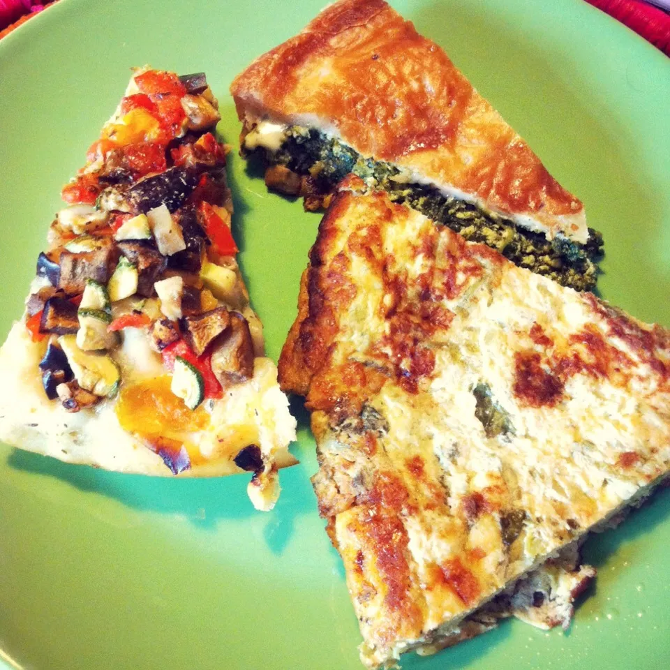 Spinach/Ricotta pie, Veggie pizza, zucchini frittata|Stefan Labuschagneさん