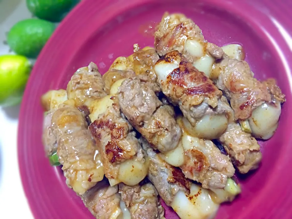 ともさんの料理 餅の豚肉巻き♪ 一気になくなりました。😅|佐野未起さん