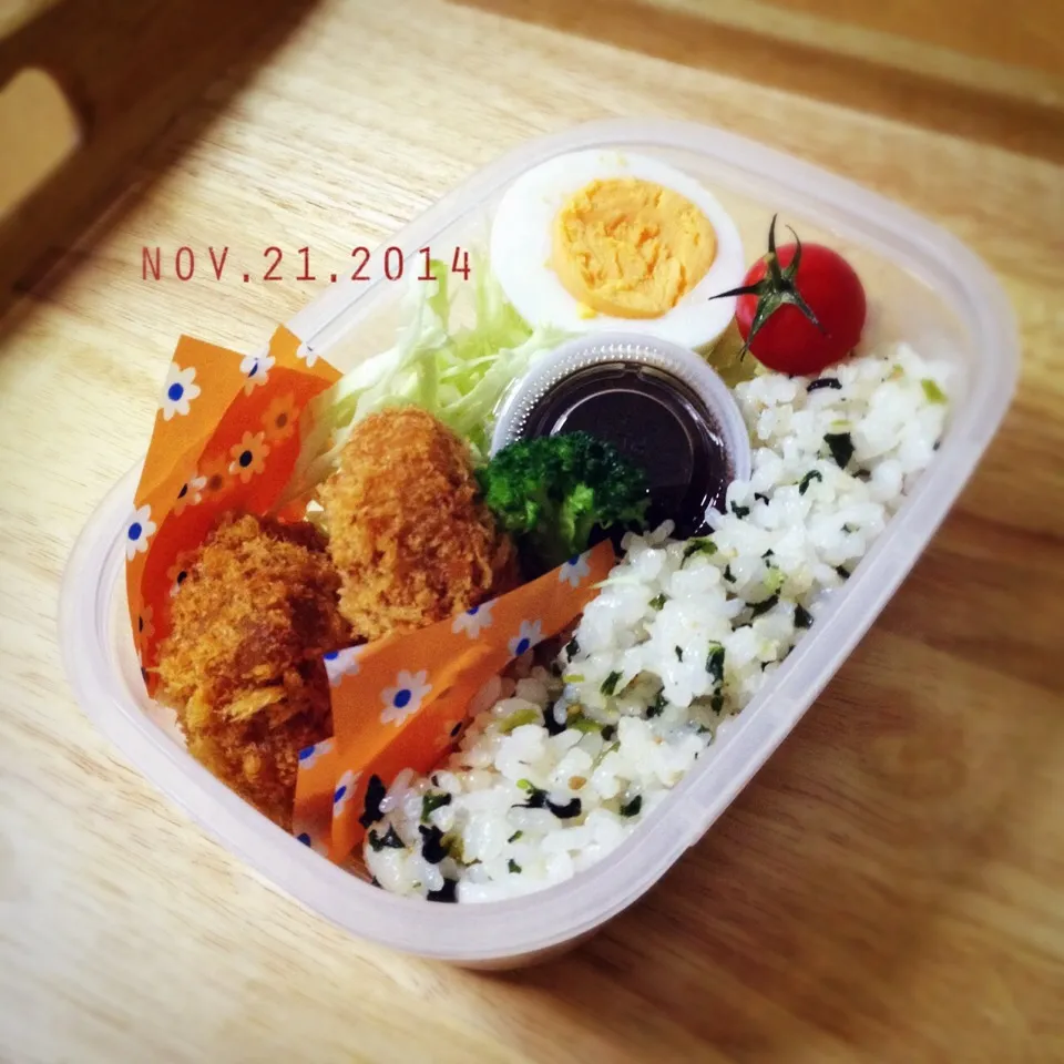 11/21 メンチカツ弁当。|Junさん