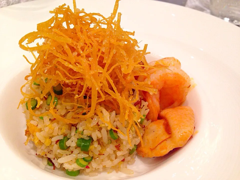 Xo sauce fried rice with clam and prawn|sgさん