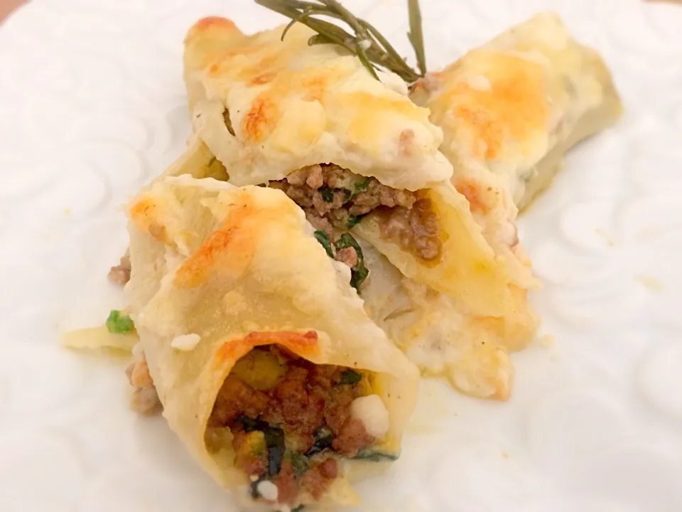 Ground meat&spinach cannelloni|Masakiさん