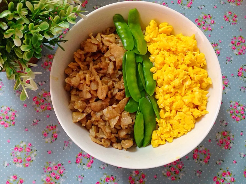 Snapdishの料理写真:鶏そぼろごはん！！|nanatasu♡♡さん