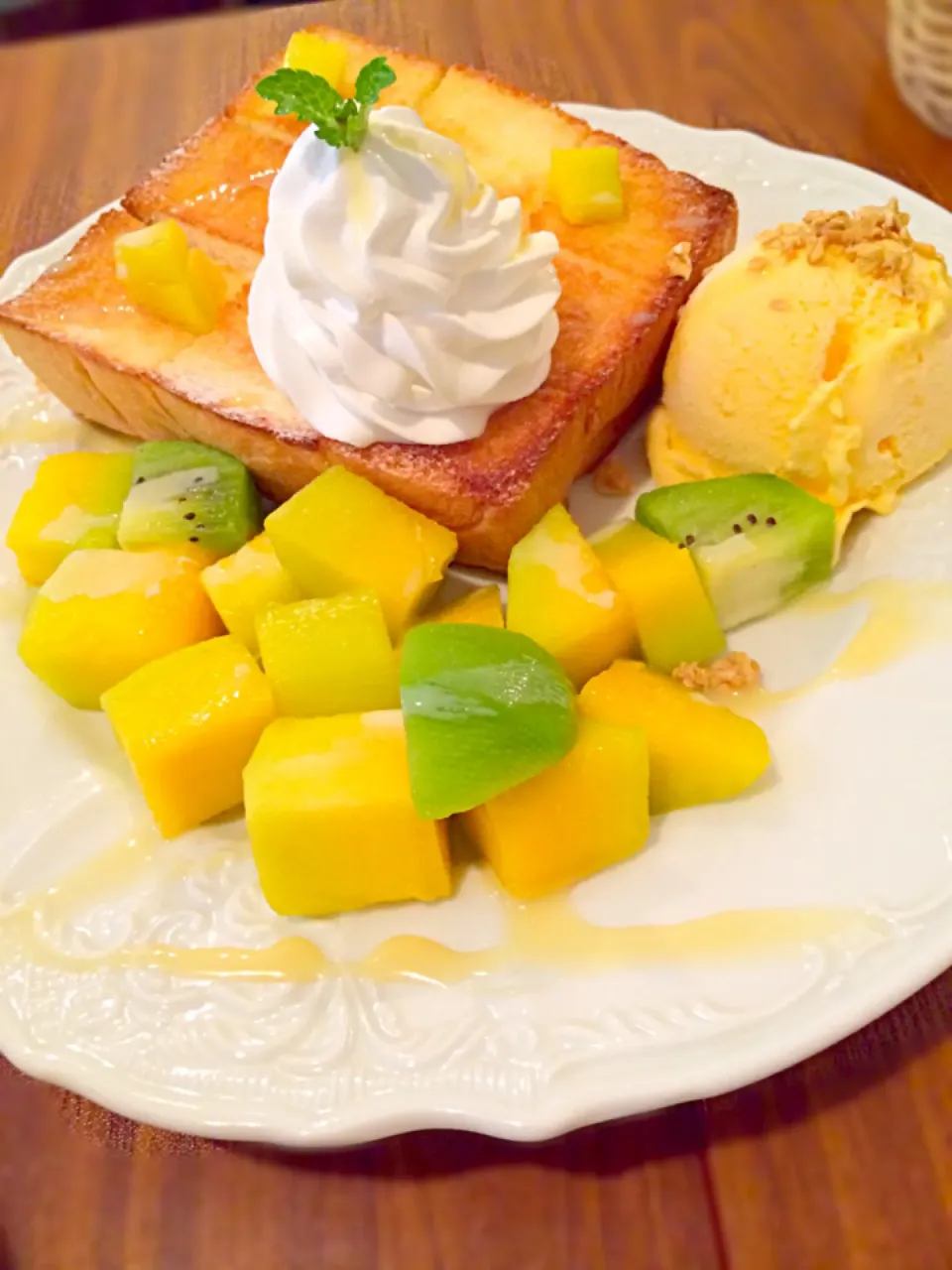 mango thick toast|sueさん