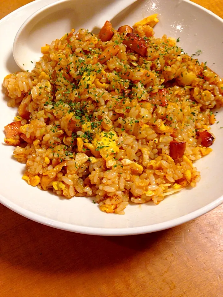 新ジャンル！焼豚、長ネギの味噌味炒飯。|中華蕎麦 銀時さん