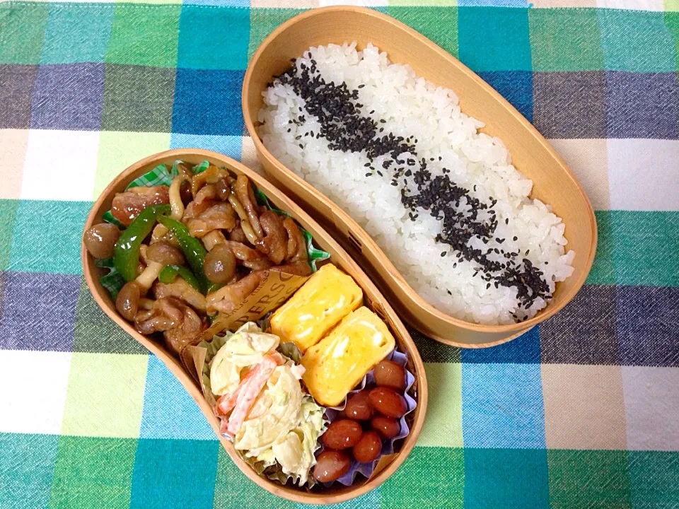 豚肉とピーマンしめじのオイソース炒め弁当|ネギさん