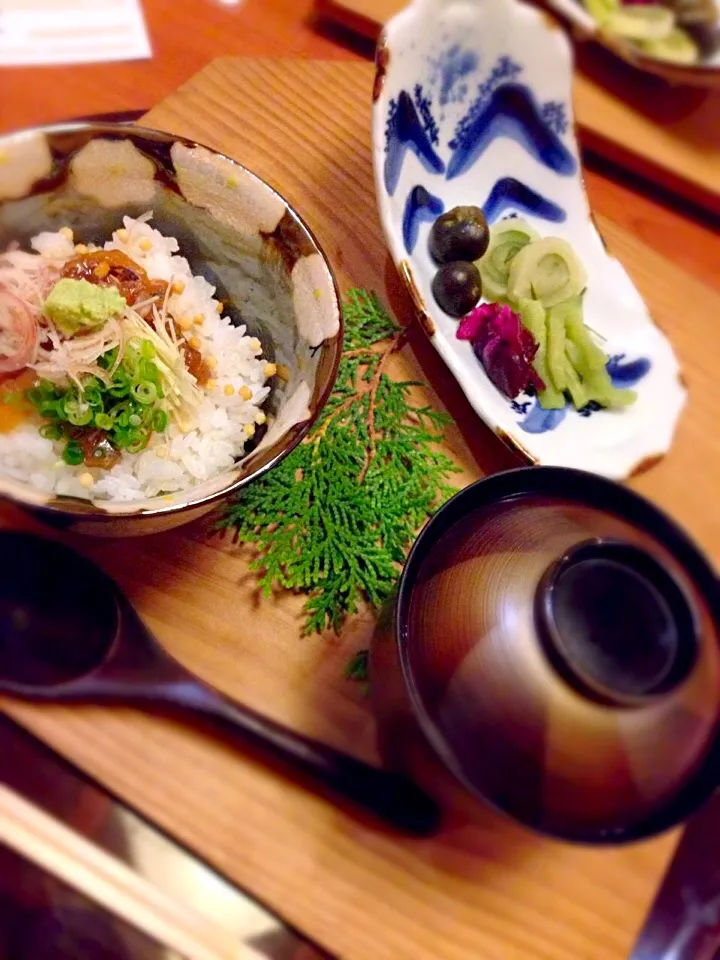 鯵の茶漬け🐟 お漬物、お吸い物|さやか🙊❤️さん