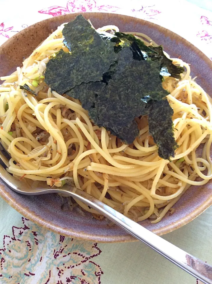 じゃこのカリカリとねぎの和風パスタ|ちょこりんさん