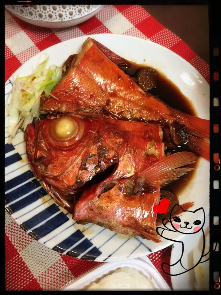 Snapdishの料理写真:金目鯛の煮付け|ねこいずむさん