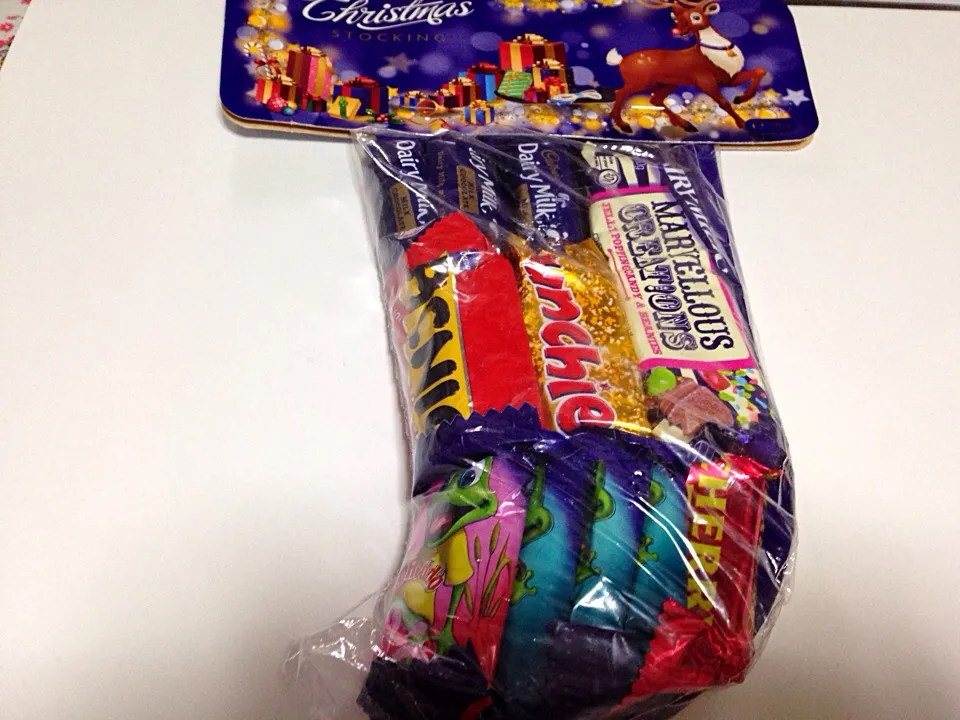 Cadbury Christmas Stocking ... Chocolates inside. Presents sent from Australia.|Deana/Akinaさん