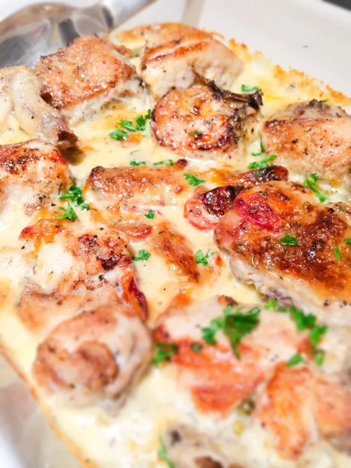 Chicken in cream sauce with dried tomatoes|Chiho Yamamotoさん