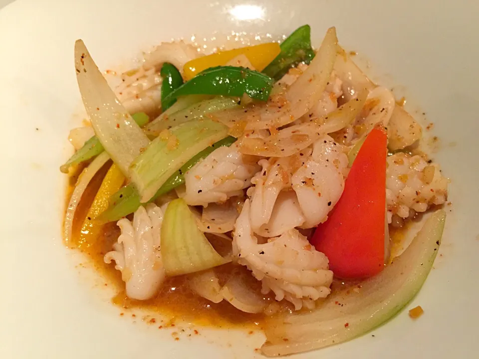 Sautee squid with vegetables & ginger sauce|yeni kartikasariさん