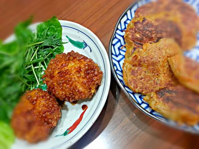 タルタル　イン　チキン南蛮
ニンジンのお好み焼き|Tomoki  Murayamaさん