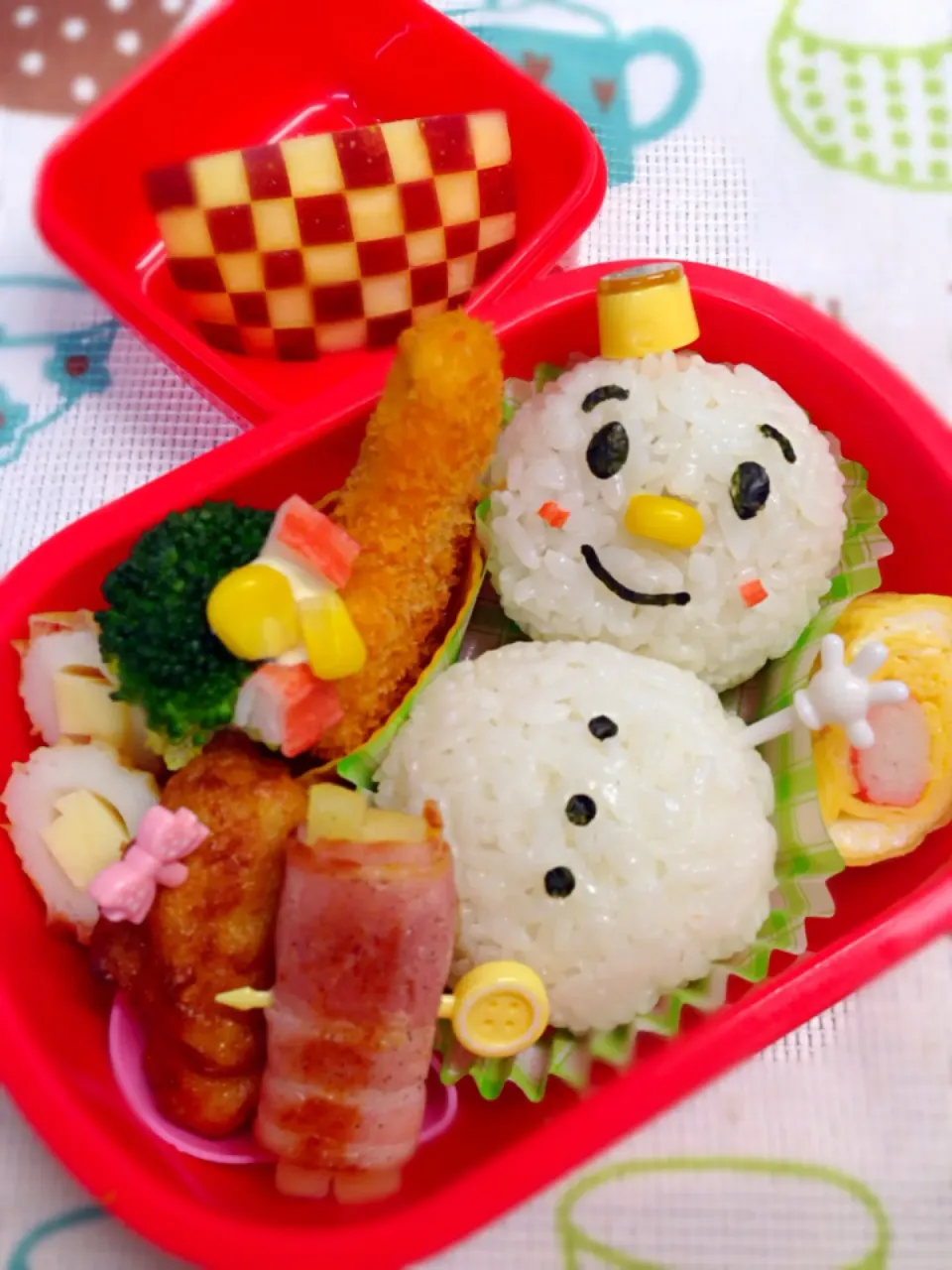 雪だるまさんお弁当(^-^)|ひよさん