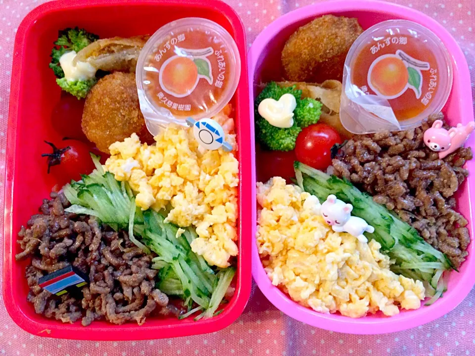 Snapdishの料理写真:Lunch box☆3色そぼろ弁当🌸|🌈Ami🍻さん