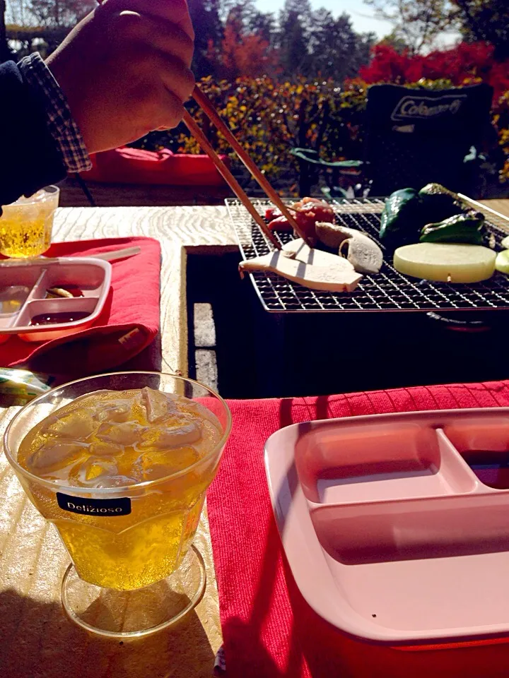 Snapdishの料理写真:連休最終日*ポカポカお天気の中良い時間が過ごせました。今年最後のBBQかな〜⑅◡̈*|いのちゃんさん