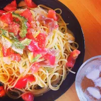 生ハムトマトの冷製パスタ|ちかこさん