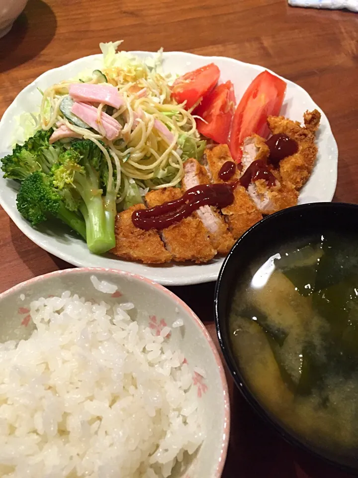 豚カツ定食|藤原早苗さん