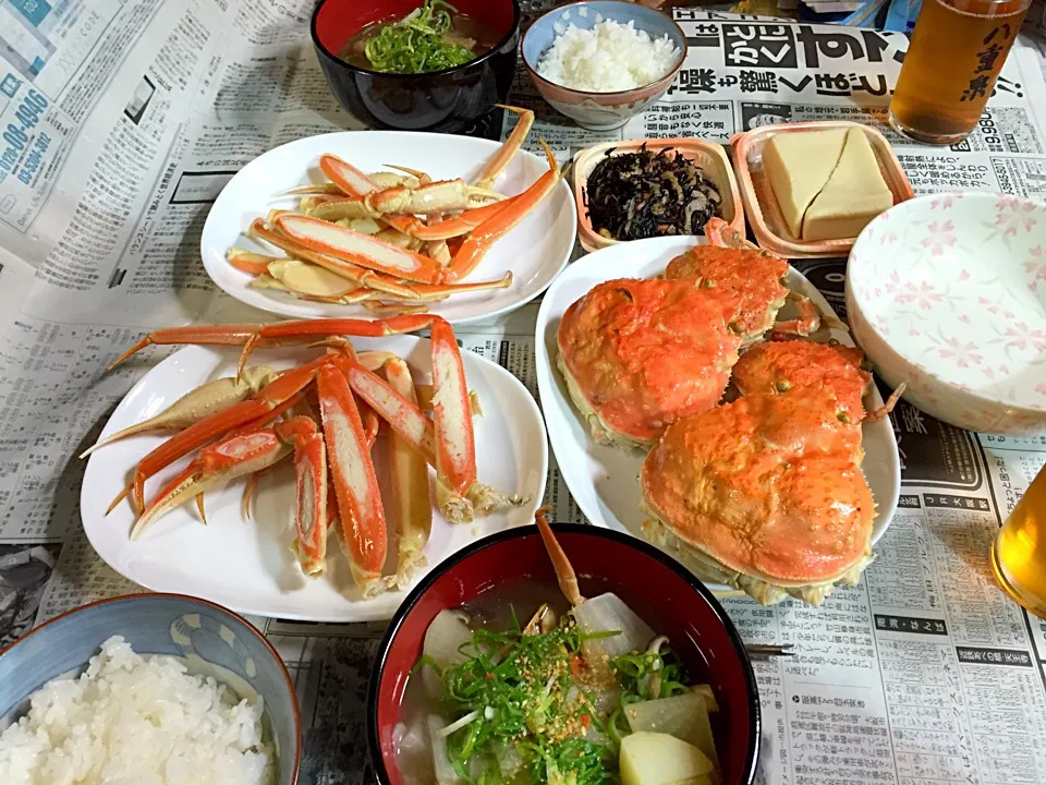 昨日の持ち帰りのカニで色々＼(^o^)／|すかラインさん