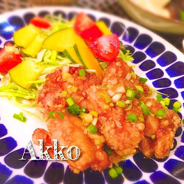 れい (•ө•)❤︎さんの料理 手羽元の唐揚げ 香味だれ|アキコさん