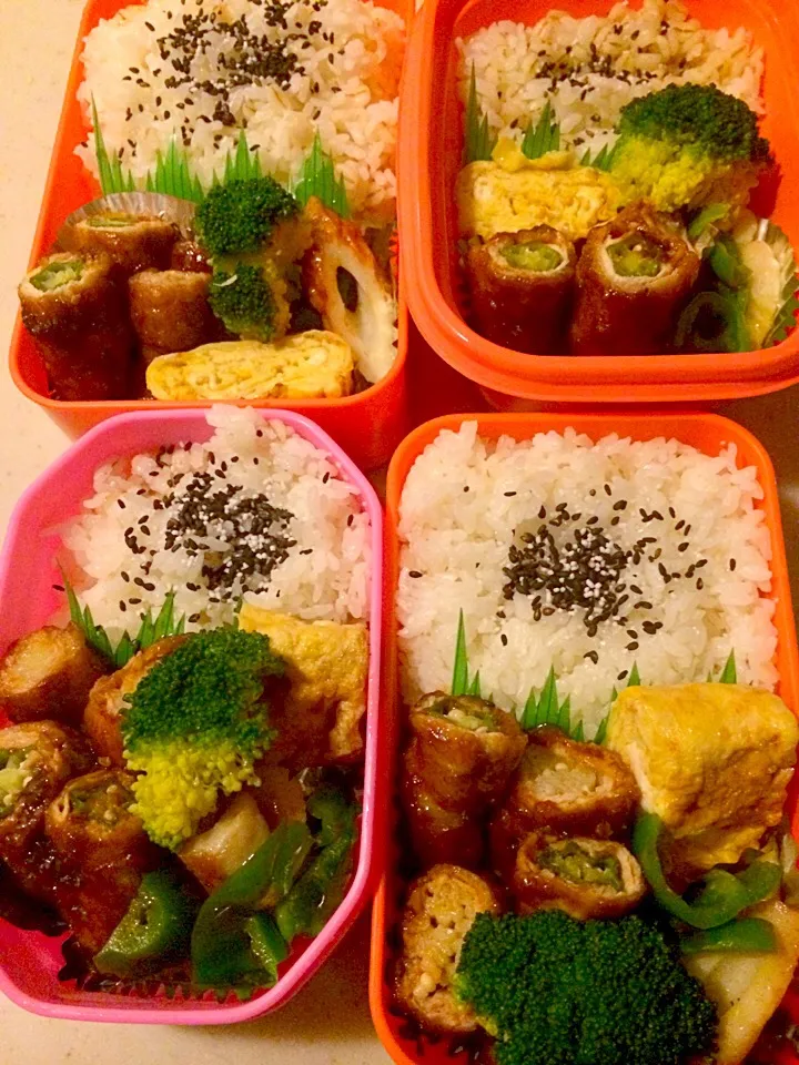 Snapdishの料理写真:四人のお弁当。|りんさん