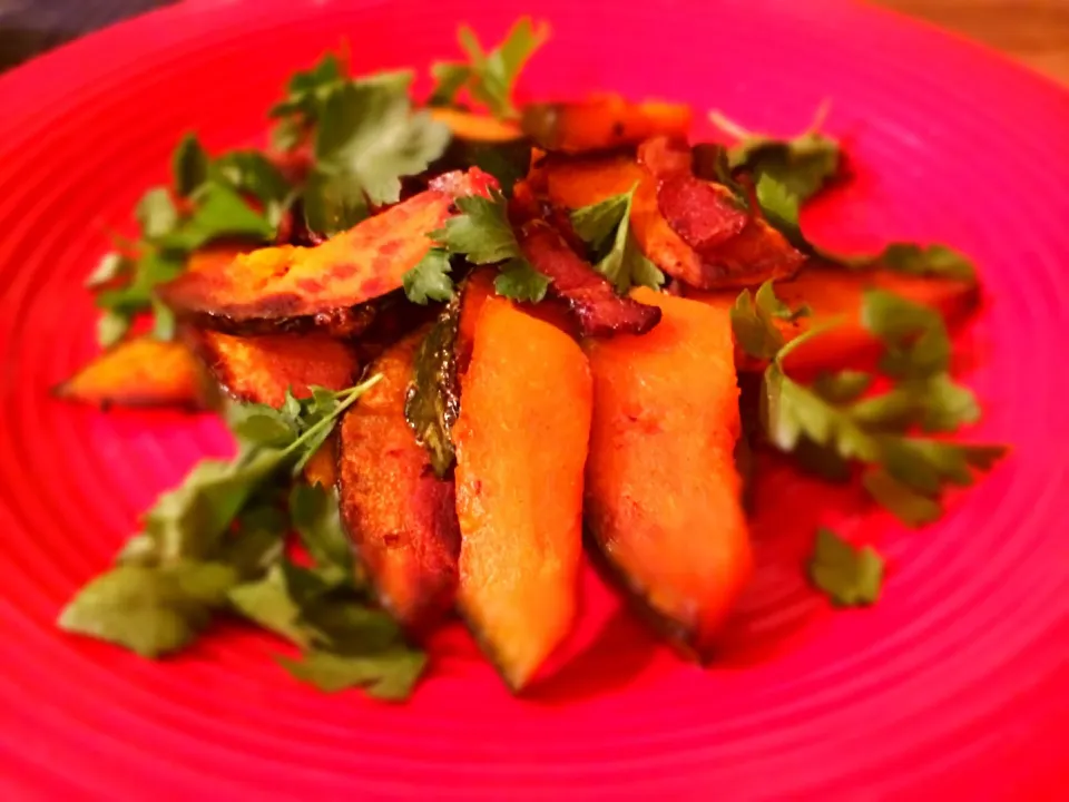 Kabocha pumpkin sautéed with garlic and bacon|Akiko Nishimaeさん