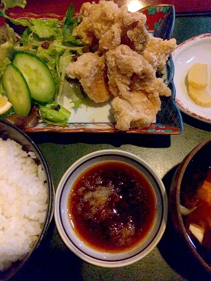 サキさんで鶏ポン定食♥︎|ナナさん