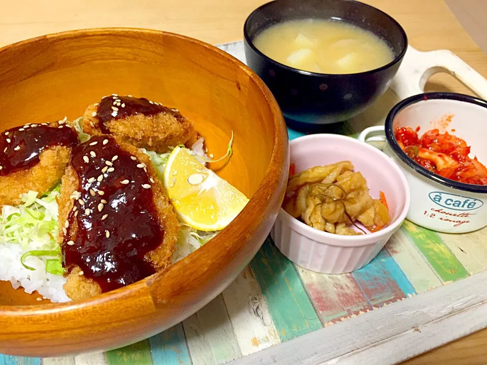 夜ご飯〜味噌カツどーん|AYACHINさん