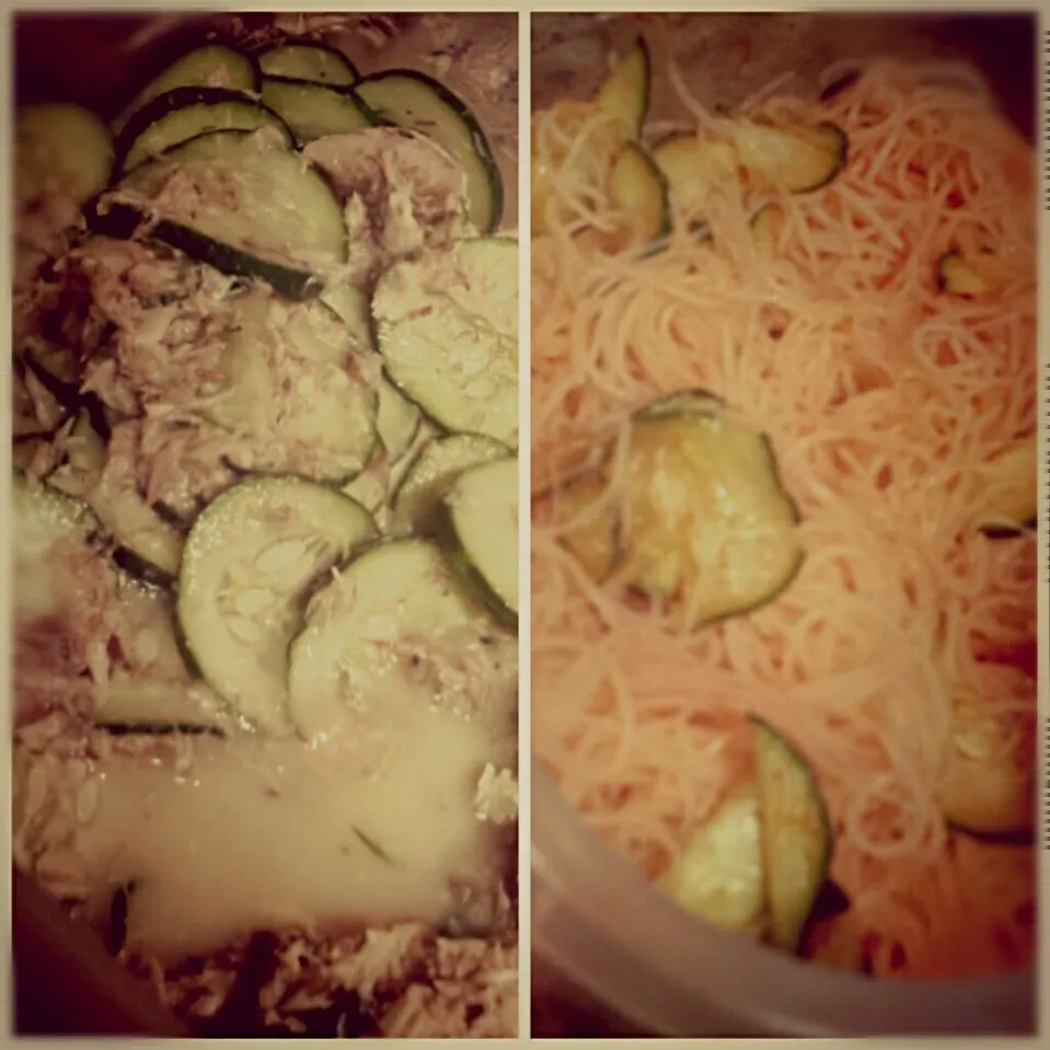 mackeral and cucumber and spicy pancit #mackeral #islandfood #pancit|rizさん