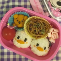 ☆本日の幼稚園お弁当☆
ツムツムドナルド＆ディジー！
ディジーのリボンわかりにくい^^;
プーさんもいるよ！|♡Noriko♡さん