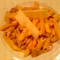 penne carbonara with  mushrooms  and Parmesan|Kostis Tsaltasさん