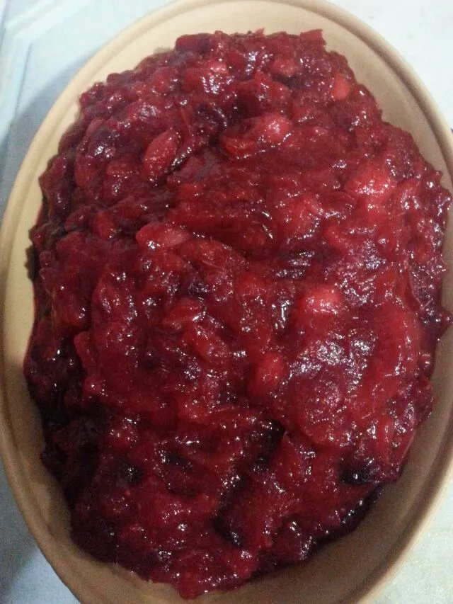 Snapdishの料理写真:my homemade Cranberry sauce.|Polly Gelfusoさん