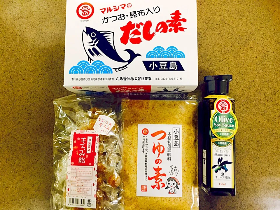 小豆島のつゆの素、だしの素、オリーブ醤油、もろみ飴|Food is lifeさん