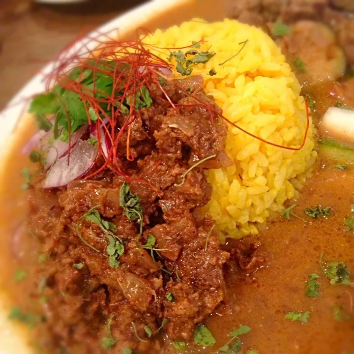 マトンとミンチのあいがけカレー|北川 智康さん