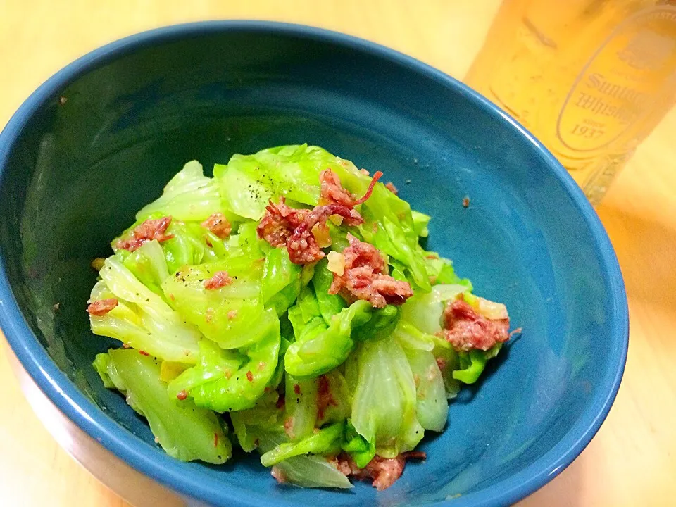 キャベツとコーンビーフの塩レモン和え|たまこっこさん
