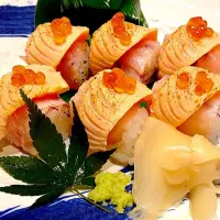 サーモン寿司 ( Salmon Sushi ) 😋✨