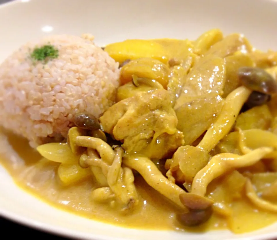 tamaさんの料理 鶏肉ときのこのカレークリーム煮＊ごぼうとさつまいも入り|喰いしんぼう豚さん