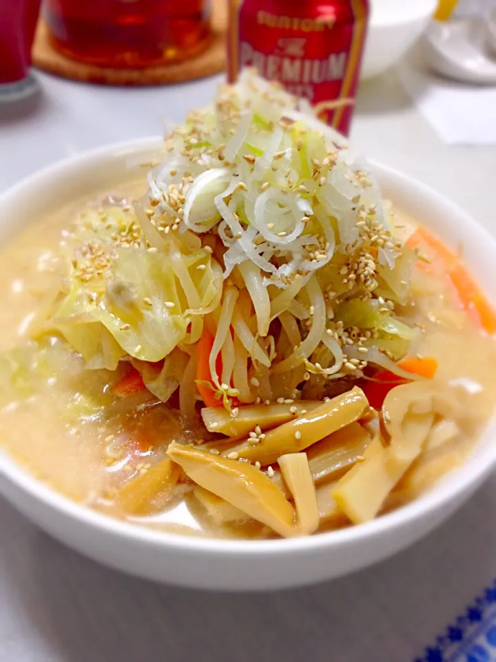 愛妻特製！野菜どっさり！3種類の合わせ味噌ラーメン（≧∇≦）|石田 雅史さん