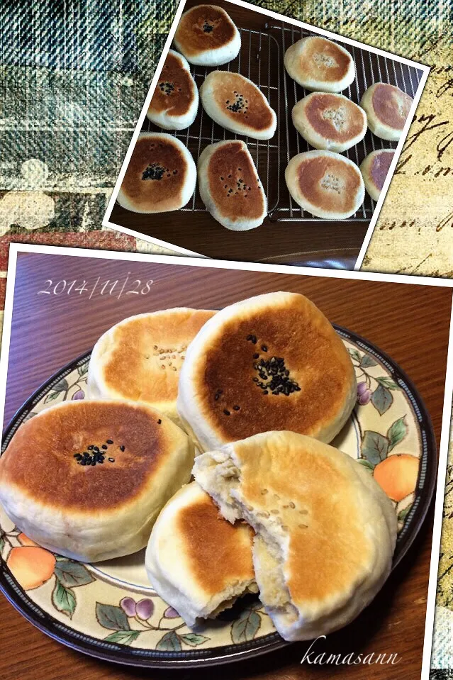 Snapdishの料理写真:chihoさんの料理 フライパンでペタンコあんぱん❤︎|かまさん