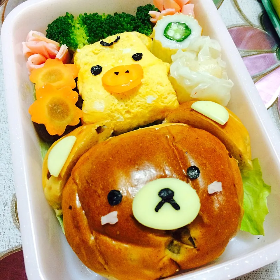 Snapdishの料理写真:リラックマキャラ弁🍴|momona☺︎さん