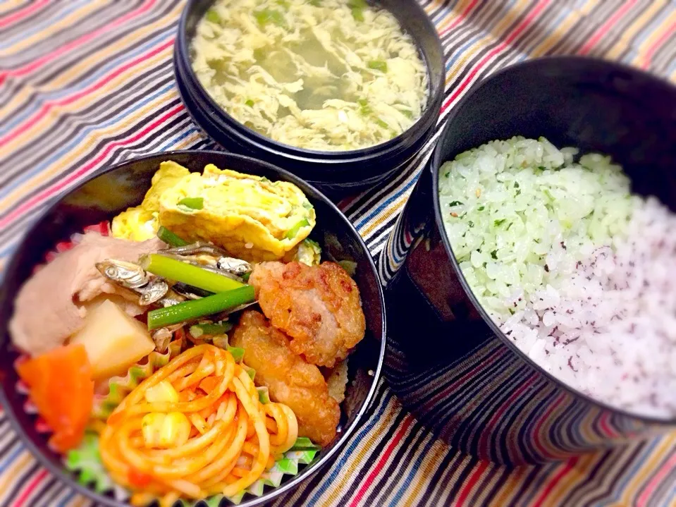 昨日の残り物があちこちに…気のせい気のせい♡弁当|ちもこさん