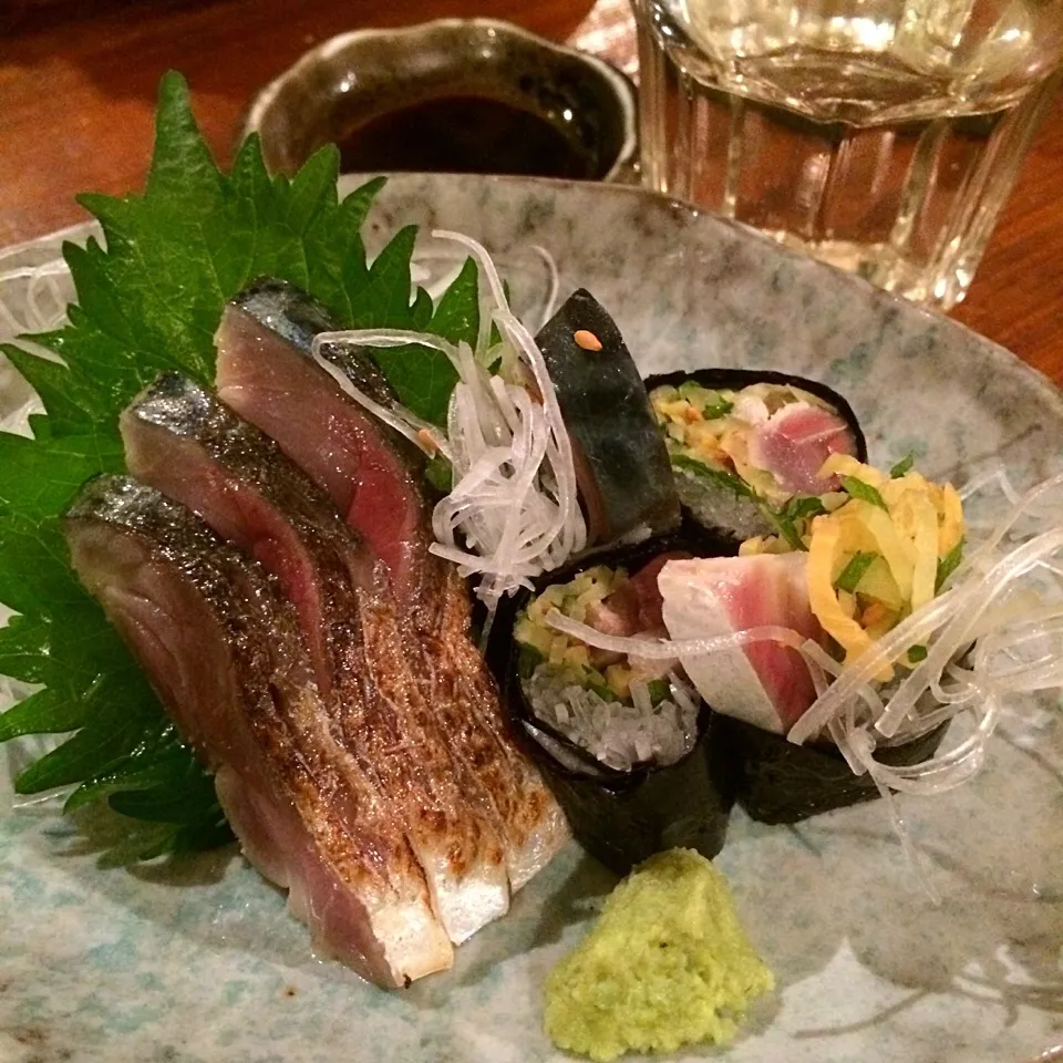 炙りしめ鯖、しめ鯖海苔巻き|マユマユさん